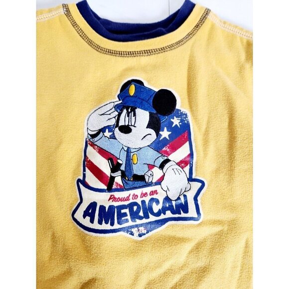 Vintage Disney Mickey Co Mouse Sweatshirt 90s Size 5 Proud To Be An Amer… - Picture 2 of 7